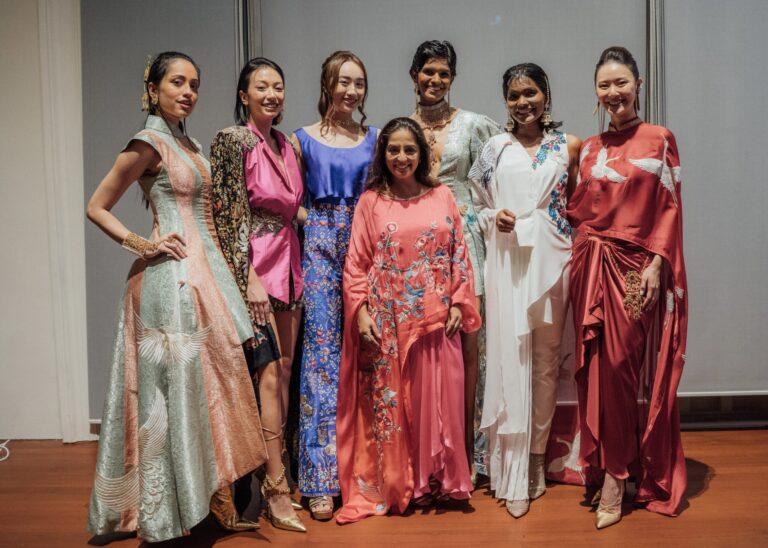 Kavita Thulasidas with her “Heritage Reinterpreted and Beyond” collection